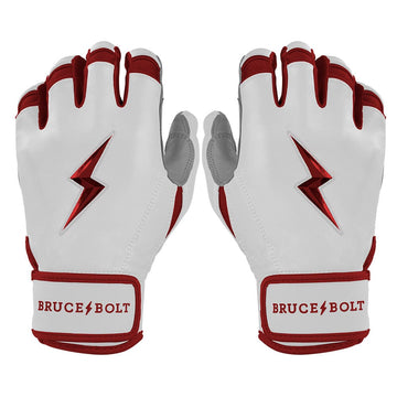 PREMIUM PRO CHROME Series Short Cuff Batting Gloves | MAROON - 1