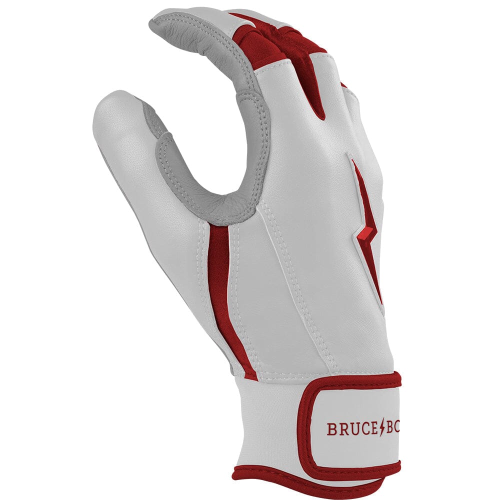 PREMIUM PRO CHROME Series Short Cuff Batting Gloves | MAROON- thumb 5