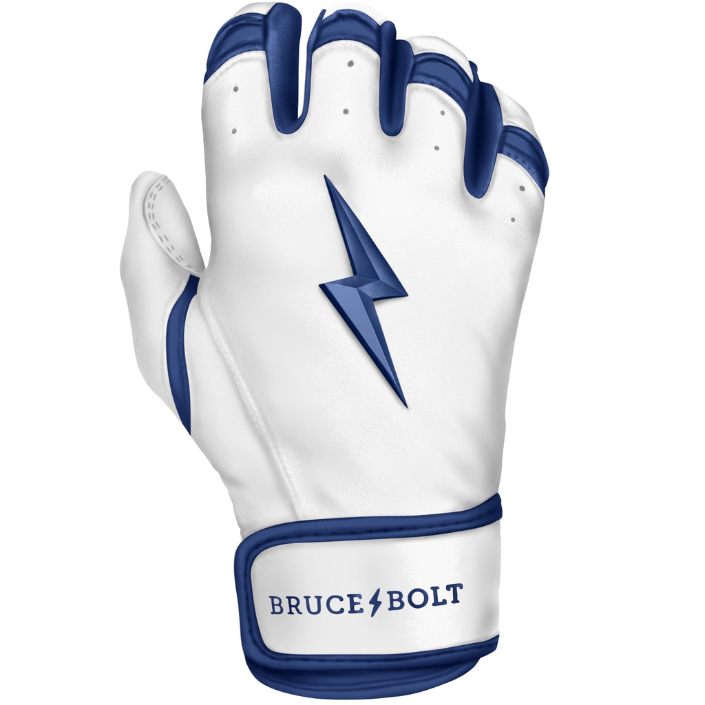 PREMIUM PRO CHROME Series Short Cuff Batting Gloves | NAVY- thumb 7