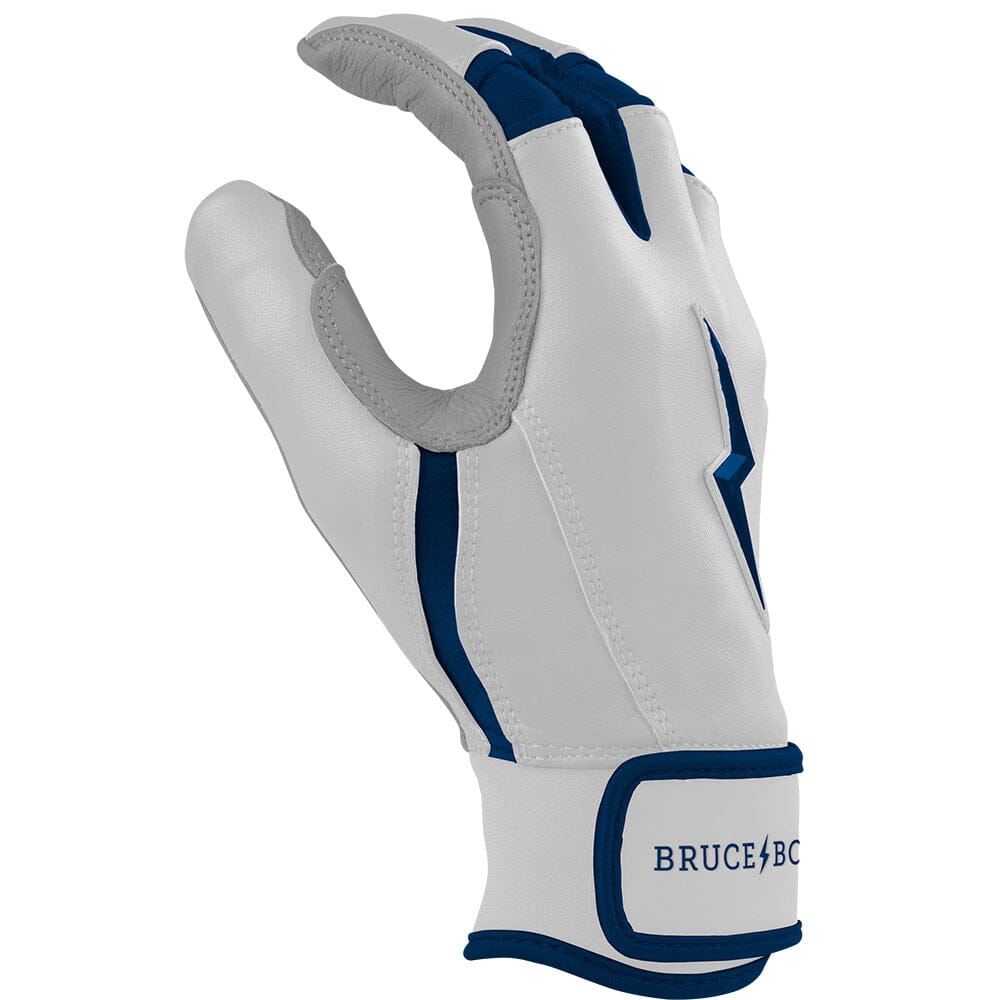 PREMIUM PRO CHROME Series Short Cuff Batting Gloves | NAVY- thumb 5