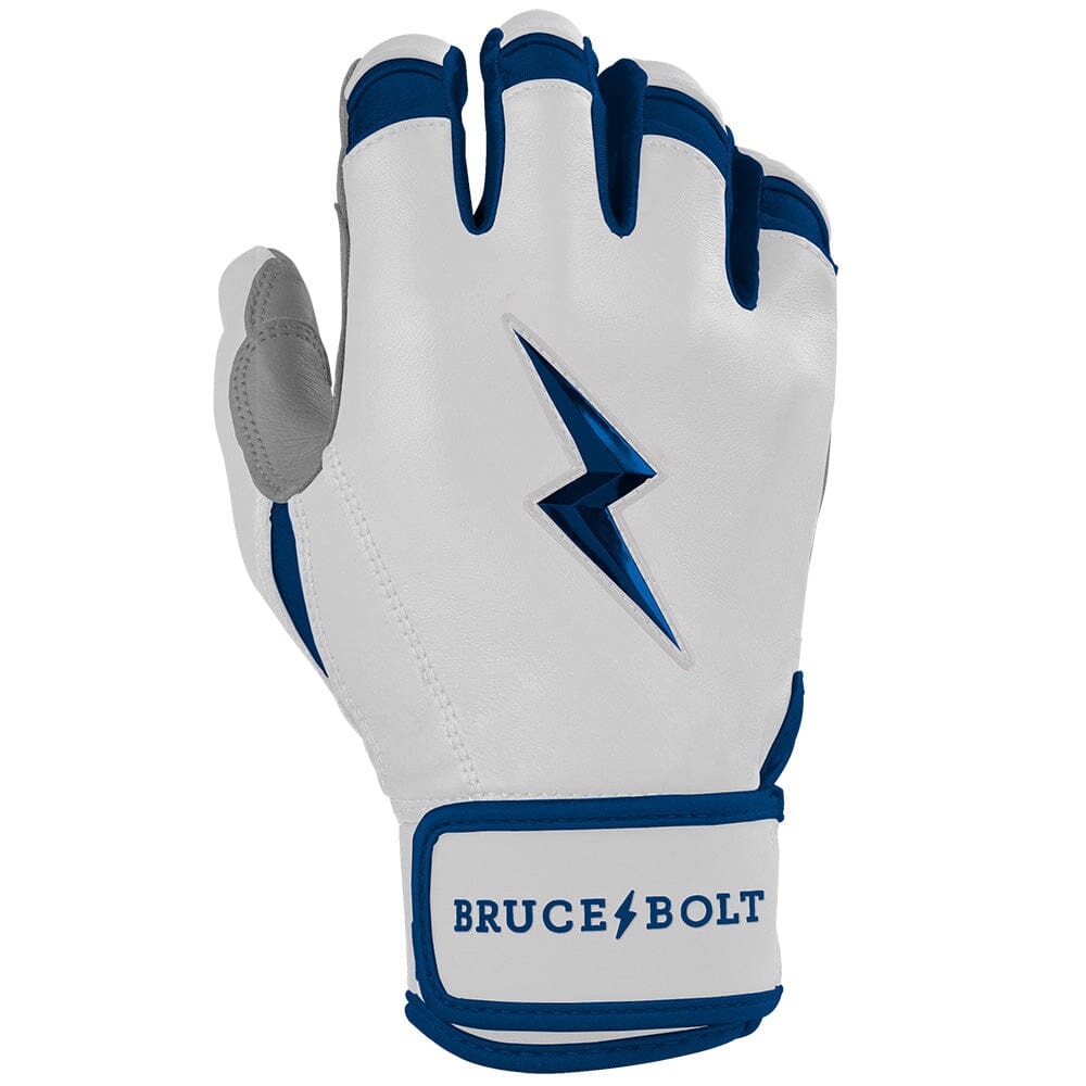 PREMIUM PRO CHROME Series Short Cuff Batting Gloves | NAVY- thumb 4
