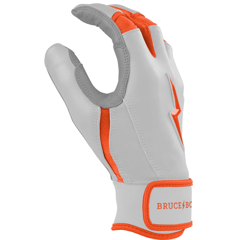 PREMIUM PRO CHROME Series Short Cuff Batting Gloves | ORANGE- thumb 5