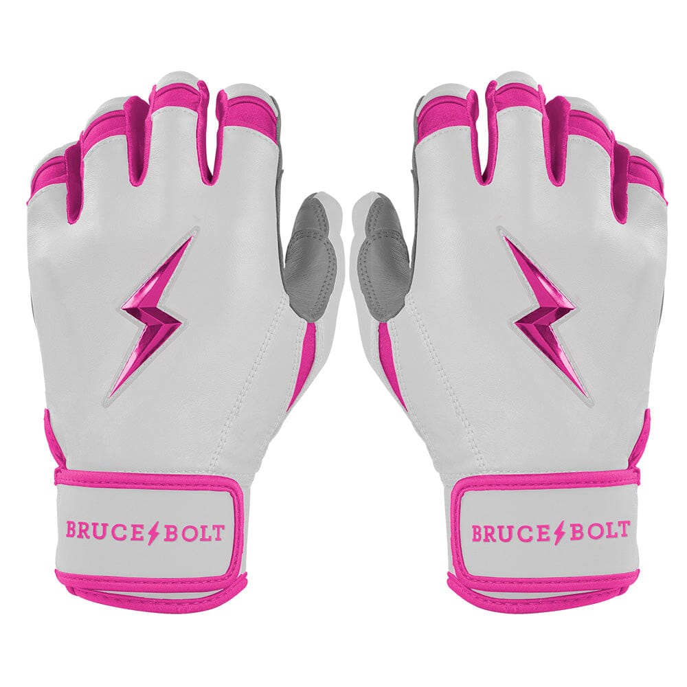PREMIUM PRO CHROME Series Short Cuff Batting Gloves | PINK- quickbuy