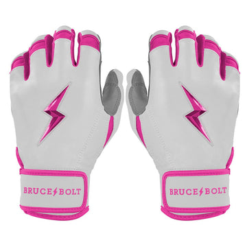 PREMIUM PRO CHROME Series Short Cuff Batting Gloves | PINK - 1