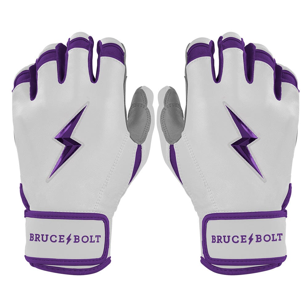 PREMIUM PRO CHROME Series Short Cuff Batting Gloves | PURPLE- quickbuy