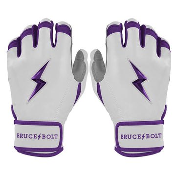 PREMIUM PRO CHROME Series Short Cuff Batting Gloves | PURPLE - 1