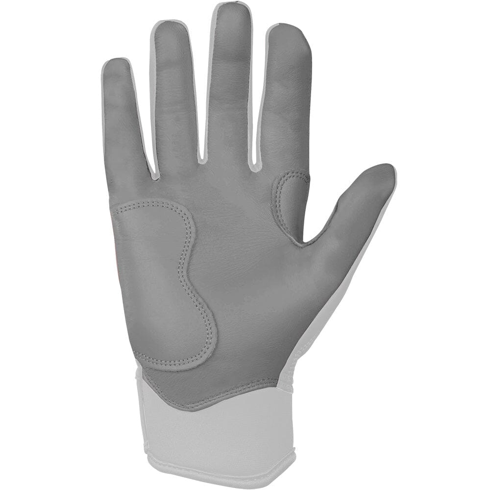 PREMIUM PRO CHROME Series Short Cuff Batting Gloves | WHITE- quickbuy