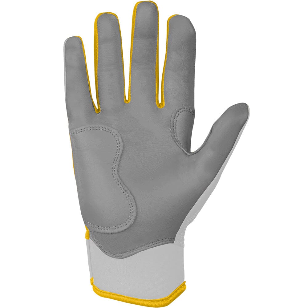 PREMIUM PRO CHROME Series Short Cuff Batting Gloves | YELLOW- quickbuy