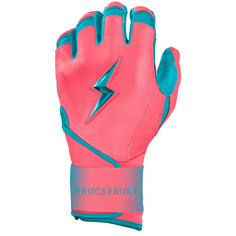 PREMIUM PRO CLARK Series Long Cuff Batting Gloves | PINK/TEAL- thumb 4