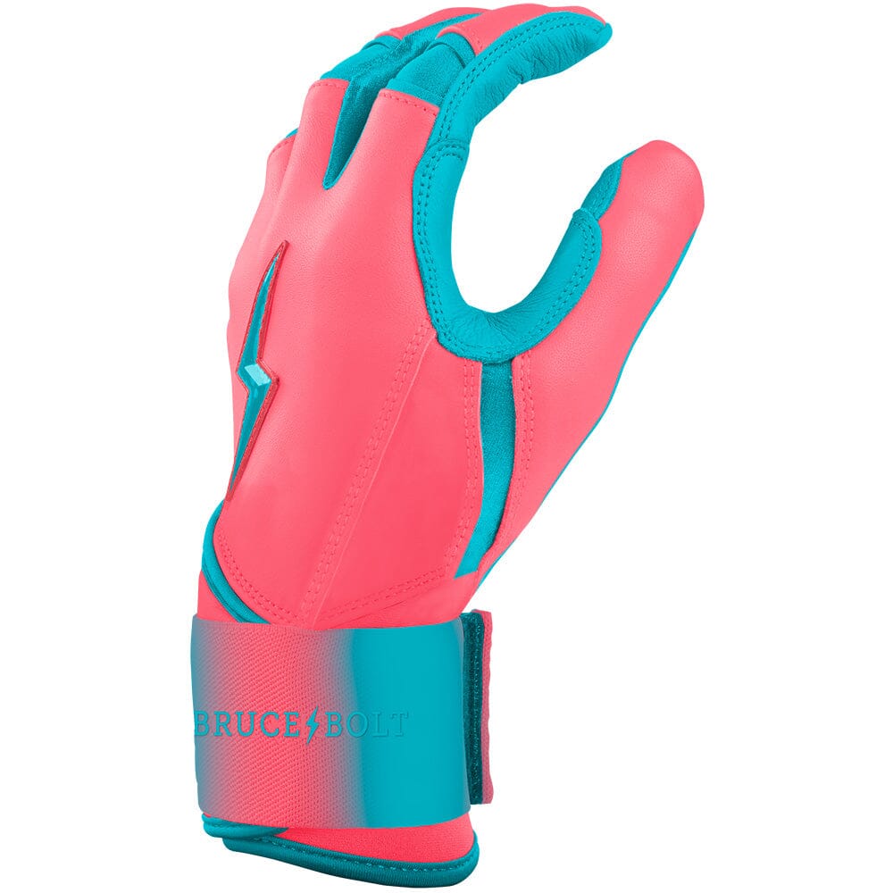 PREMIUM PRO CLARK Series Long Cuff Batting Gloves | PINK/TEAL- thumb 6