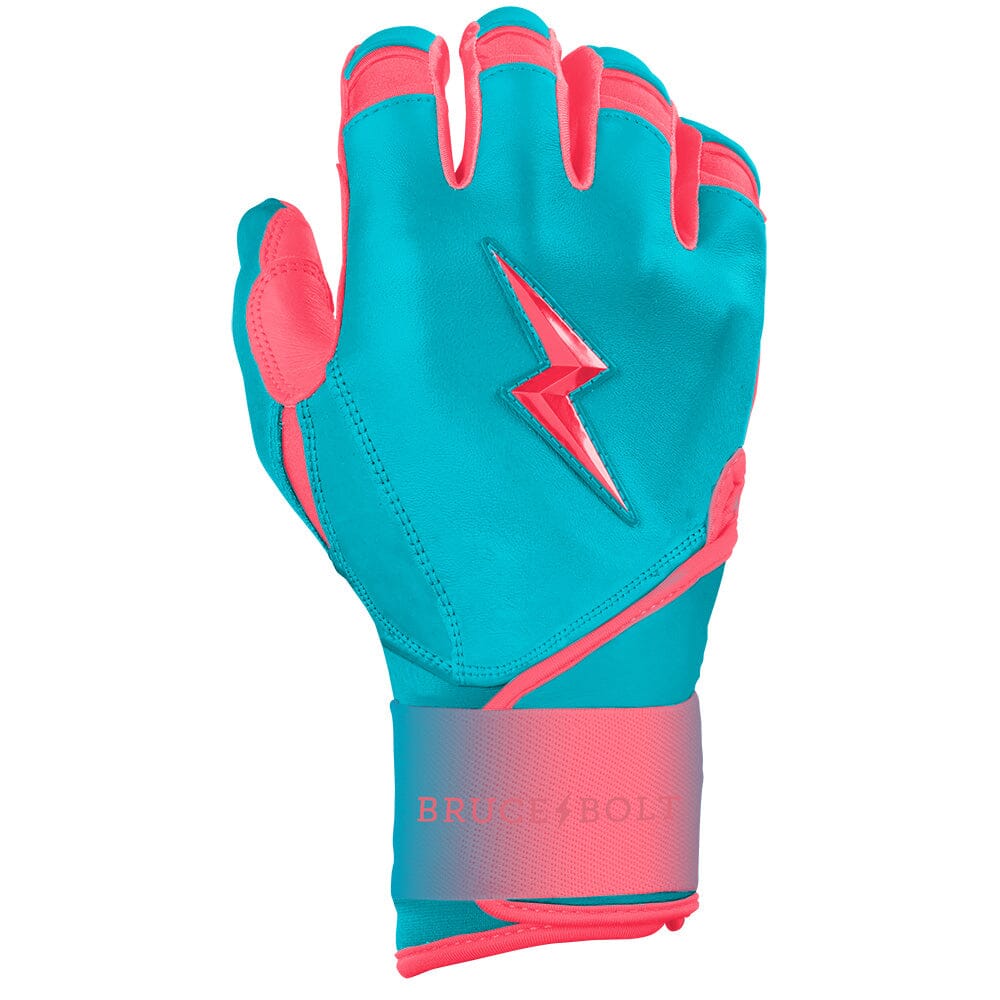 PREMIUM PRO CLARK Series Long Cuff Batting Gloves | PINK/TEAL- thumb 5