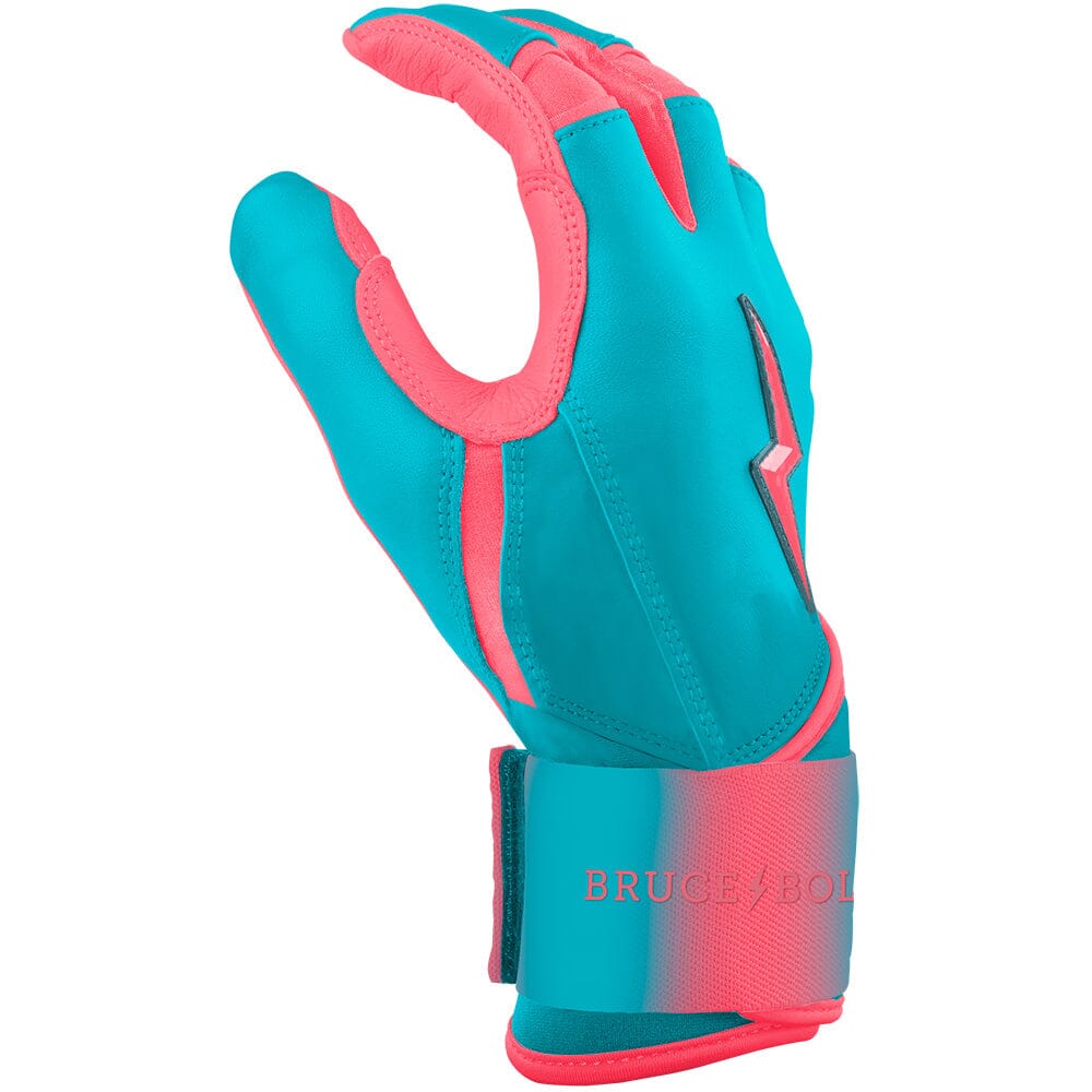 PREMIUM PRO CLARK Series Long Cuff Batting Gloves | PINK/TEAL- thumb 7