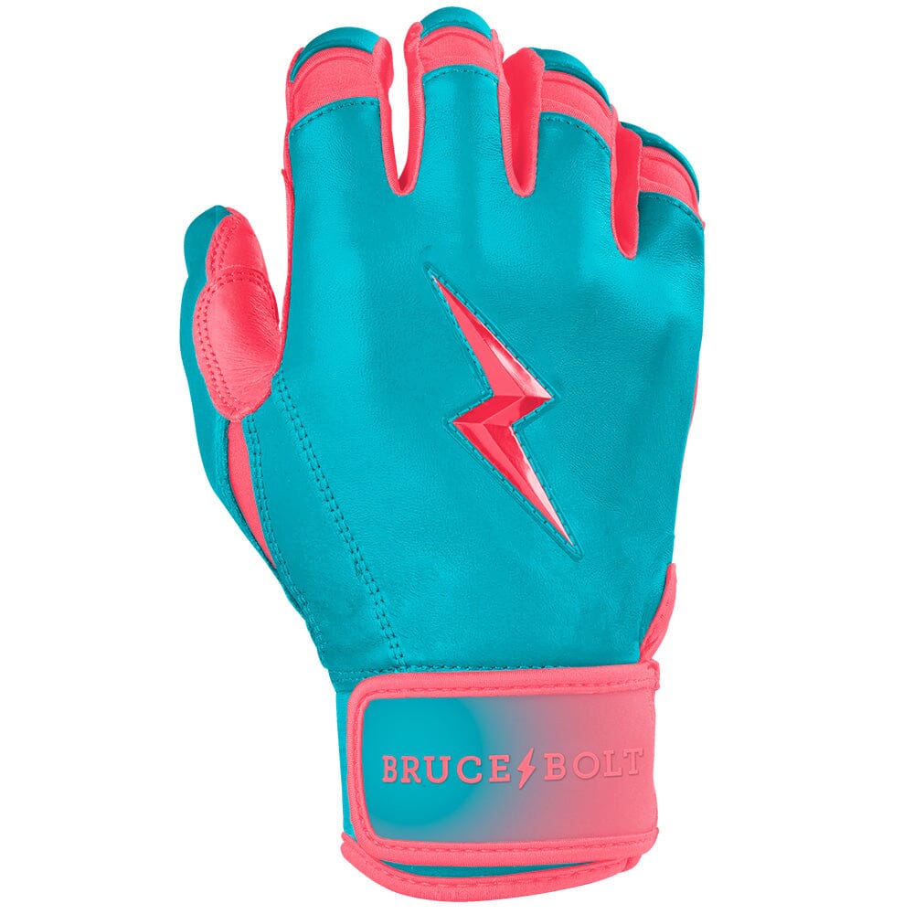PREMIUM PRO CLARK Series Short Cuff Batting Gloves | PINK/TEAL- thumb 5