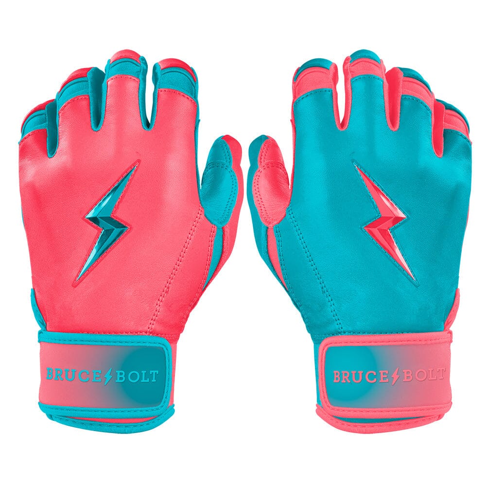 PREMIUM PRO CLARK Series Short Cuff Batting Gloves | PINK/TEAL- quickbuy