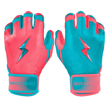 PREMIUM PRO CLARK Series Short Cuff Batting Gloves | PINK/TEAL - 1