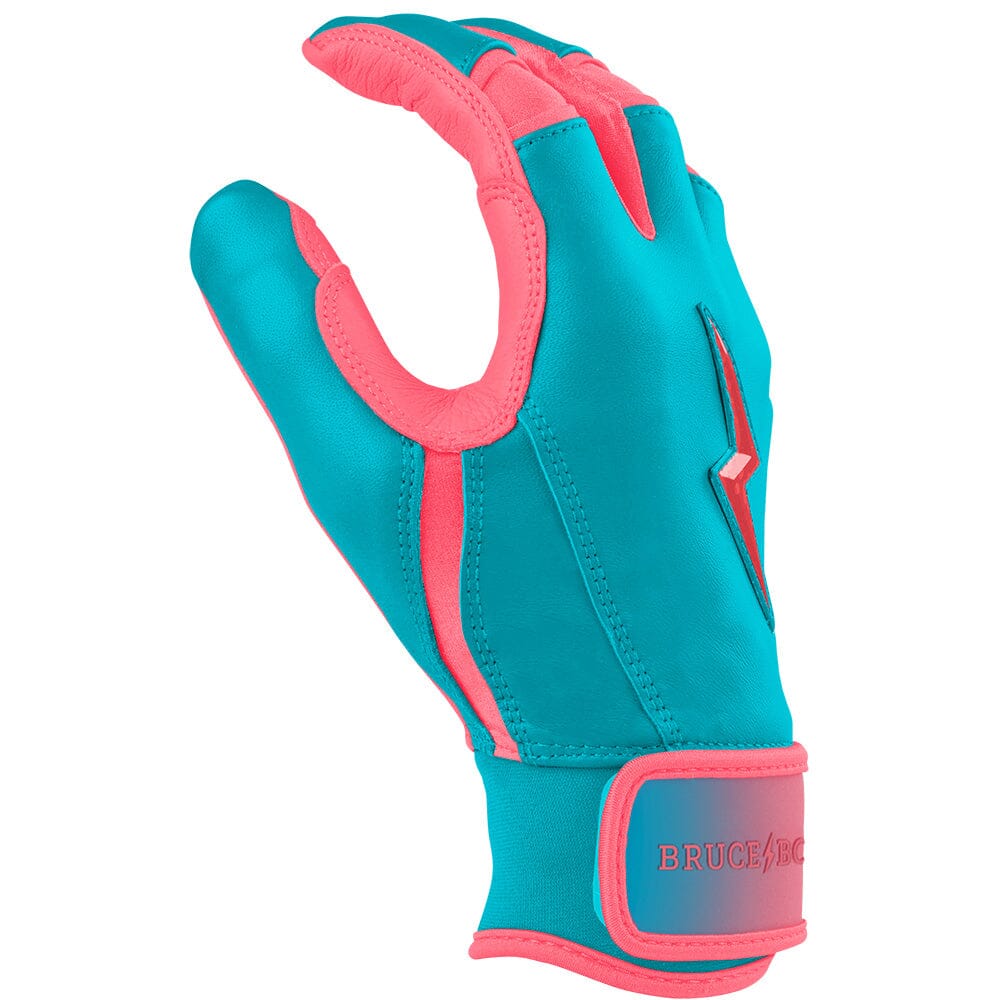 PREMIUM PRO CLARK Series Short Cuff Batting Gloves | PINK/TEAL- thumb 7