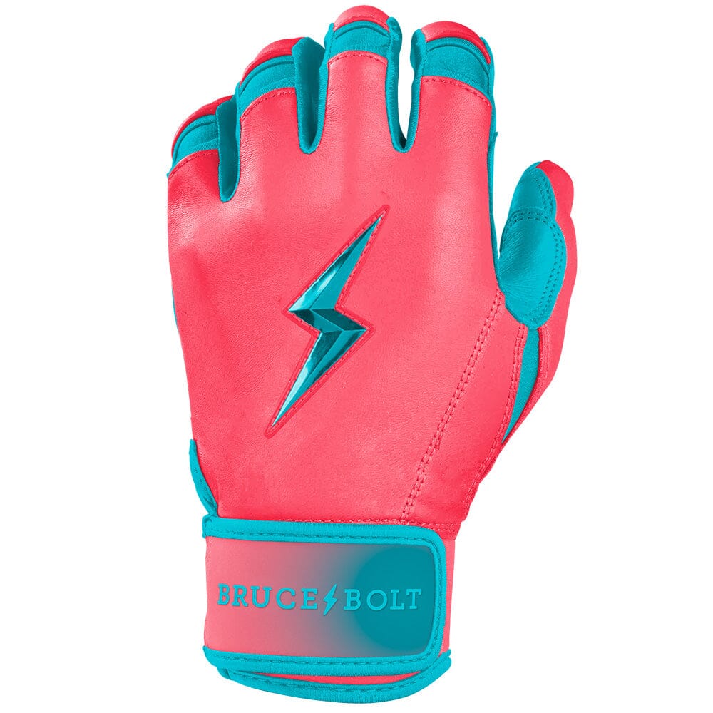 PREMIUM PRO CLARK Series Short Cuff Batting Gloves | PINK/TEAL- thumb 4