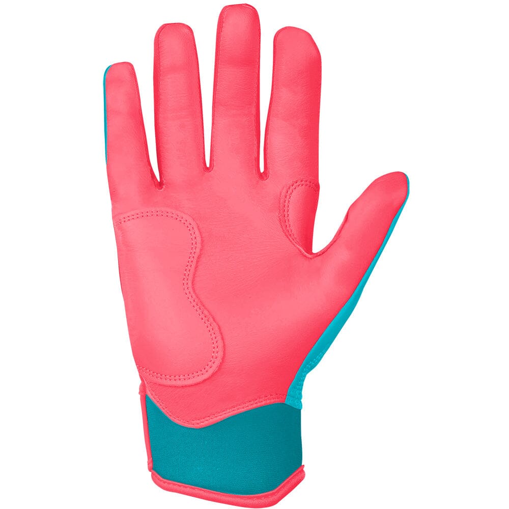 PREMIUM PRO CLARK Series Short Cuff Batting Gloves | PINK/TEAL- thumb 3
