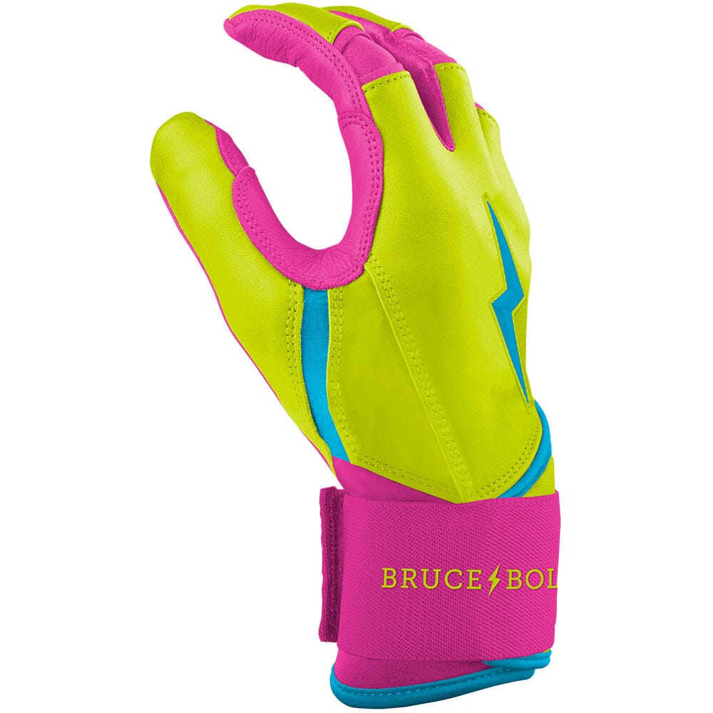 PREMIUM PRO Creator Series Long Cuff Batting Gloves | CARIBBEAN YELLOW- thumb 5
