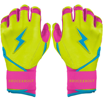PREMIUM PRO Creator Series Long Cuff Batting Gloves | CARIBBEAN YELLOW - 1