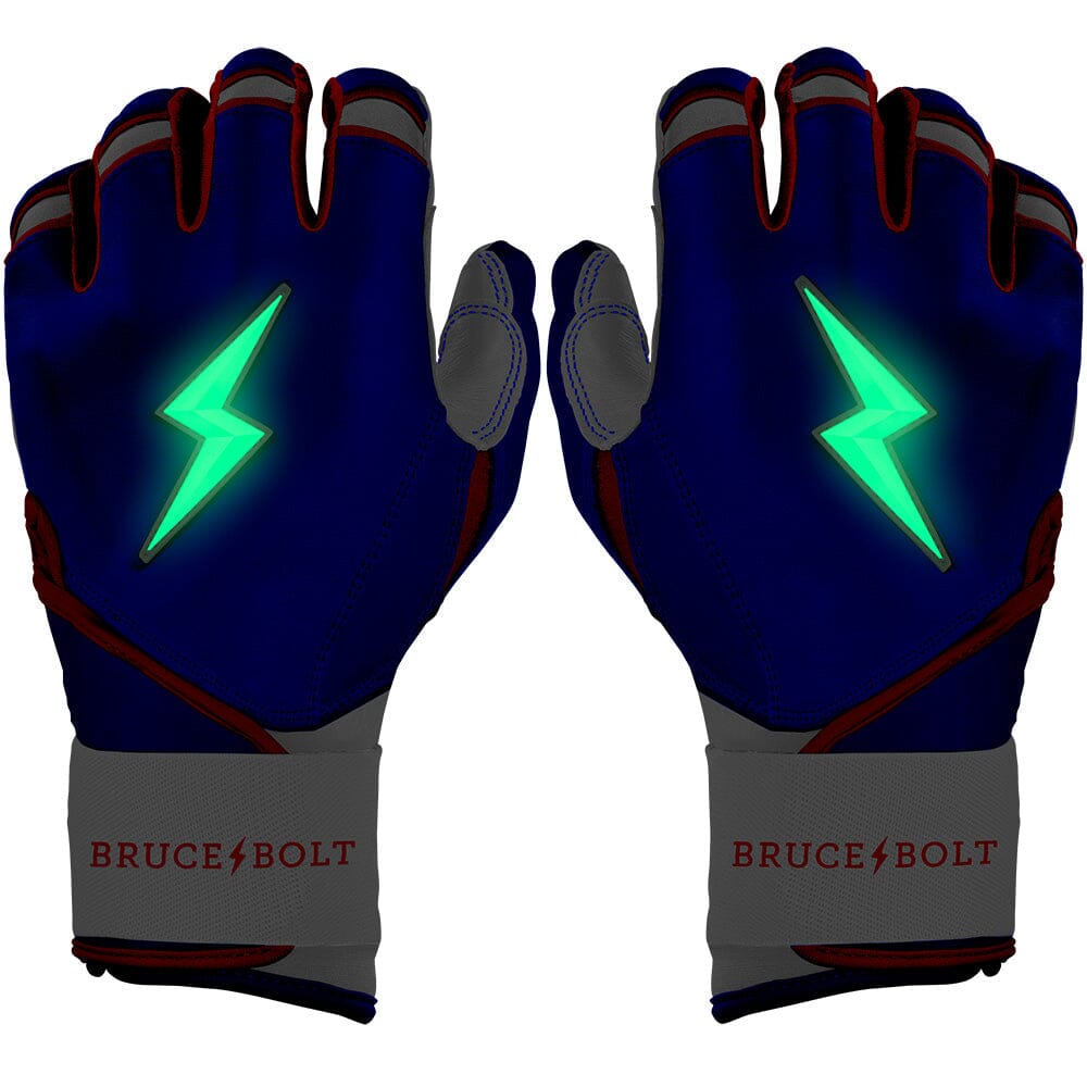 PREMIUM PRO Creator Series Long Cuff Batting Gloves | Outman Blue/Glow- thumb 6