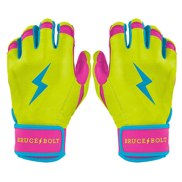 PREMIUM PRO Creator Series Short Cuff Batting Gloves | CARIBBEAN YELLOW - 1