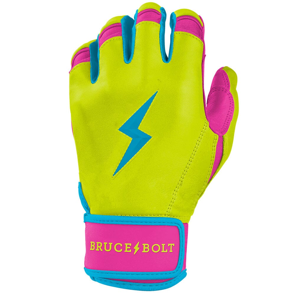 PREMIUM PRO Creator Series Short Cuff Batting Gloves | CARIBBEAN YELLOW- thumb 3