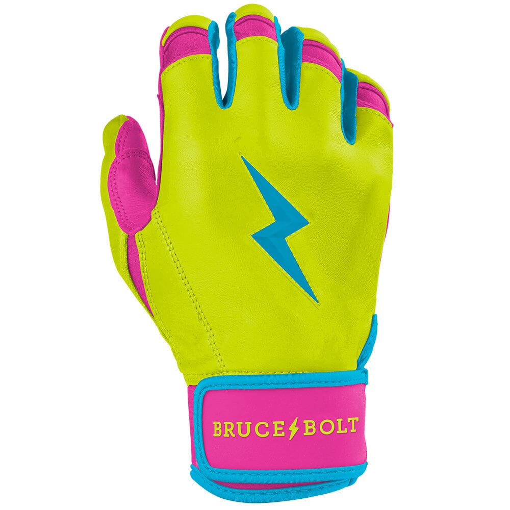 PREMIUM PRO Creator Series Short Cuff Batting Gloves | CARIBBEAN YELLOW- thumb 4