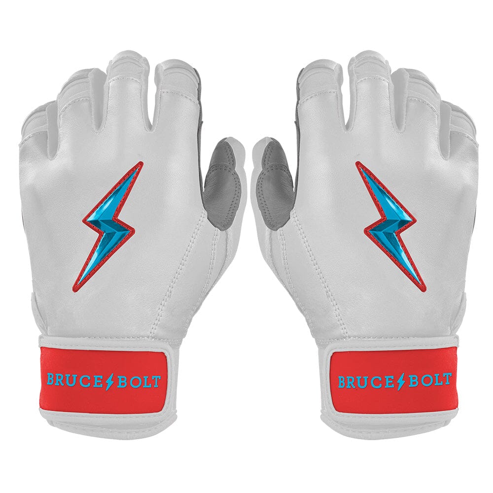 PREMIUM PRO Creator Series Short Cuff Batting Gloves | MIAMI WHITE- quickbuy