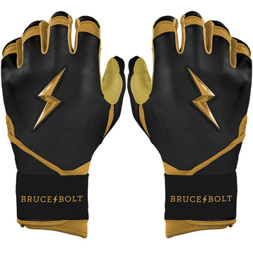 PREMIUM PRO GOLD SERIES Long Cuff Batting Gloves - Gold BLACK - 1