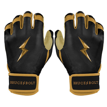PREMIUM PRO GOLD SERIES Short Cuff Batting Gloves - Gold BLACK - 1
