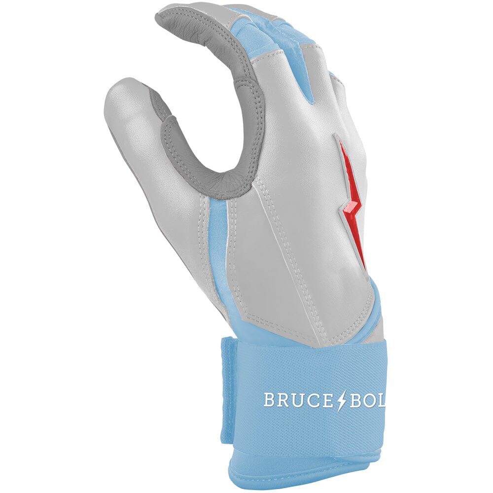 PREMIUM PRO HAPP Series Long Cuff Batting Gloves | WHITE- thumb 5