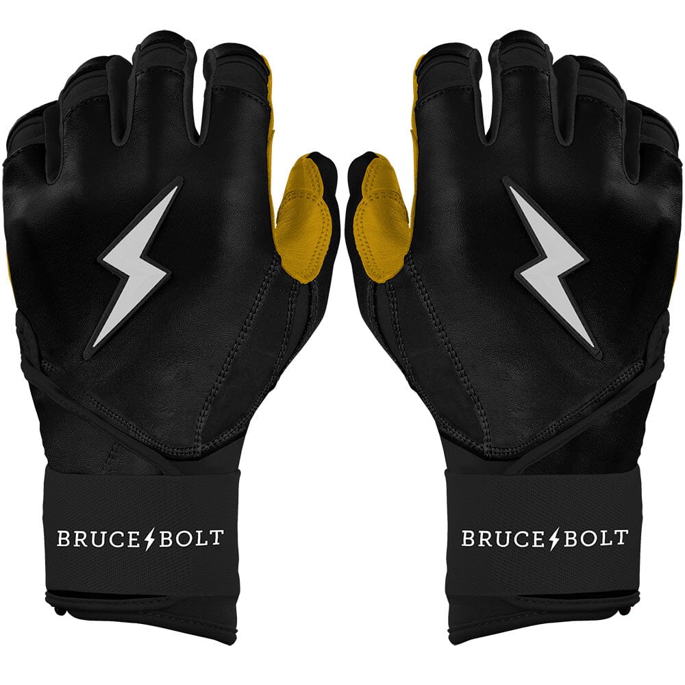 PREMIUM PRO Long Cuff Batting Gloves | BLACK- quickbuy