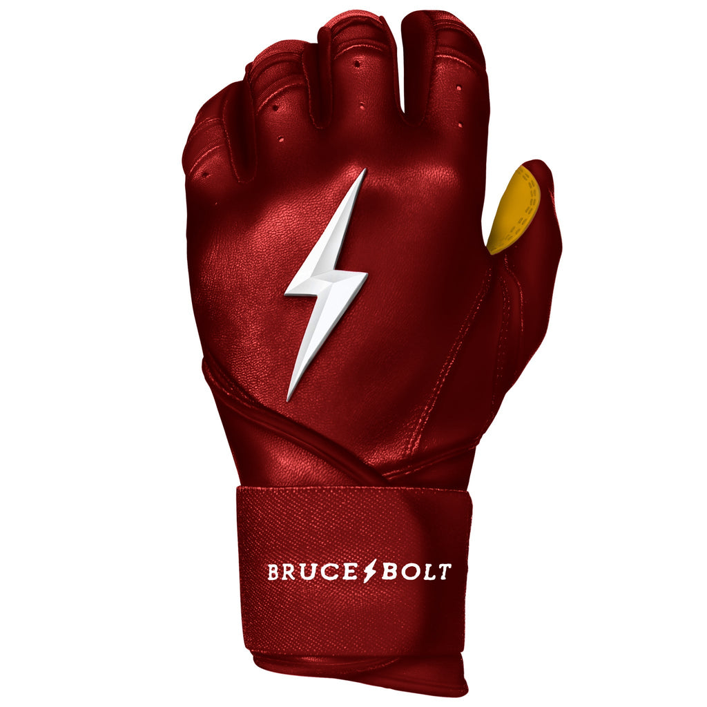 PREMIUM PRO Long Cuff Batting Gloves | MAROON- thumb 6