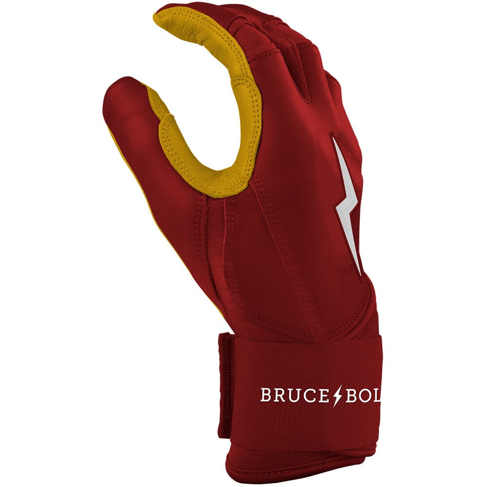 PREMIUM PRO Long Cuff Batting Gloves | MAROON- thumb 5