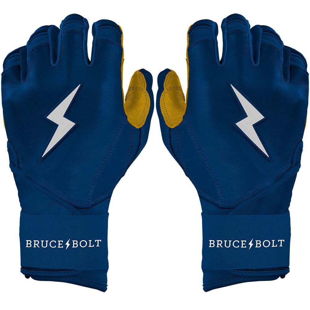 PREMIUM PRO Long Cuff Batting Gloves | NAVY- quickbuy