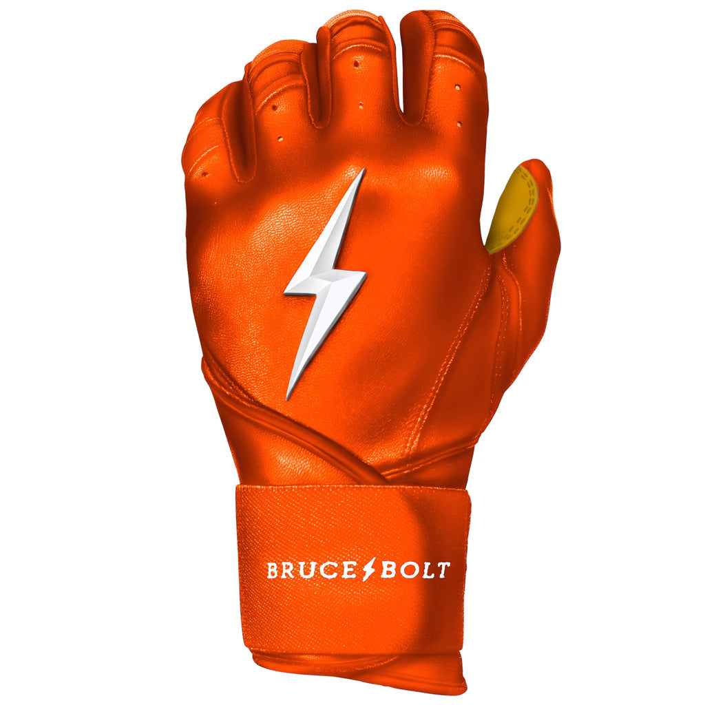 PREMIUM PRO Long Cuff Batting Gloves | ORANGE- thumb 6