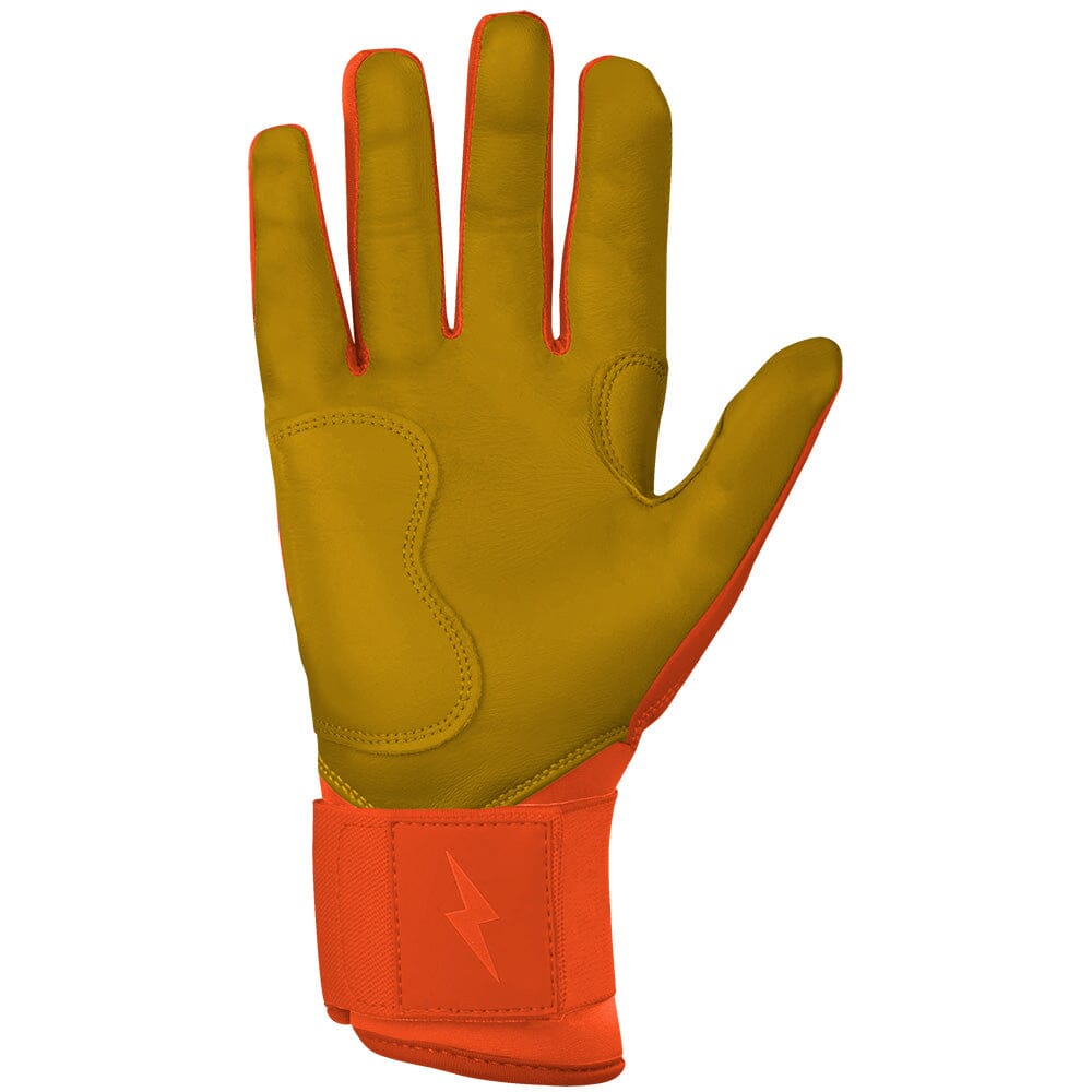 PREMIUM PRO Long Cuff Batting Gloves | ORANGE- quickbuy