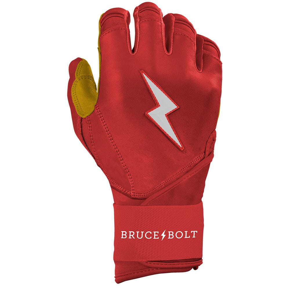 PREMIUM PRO Long Cuff Batting Gloves | RED- thumb 4