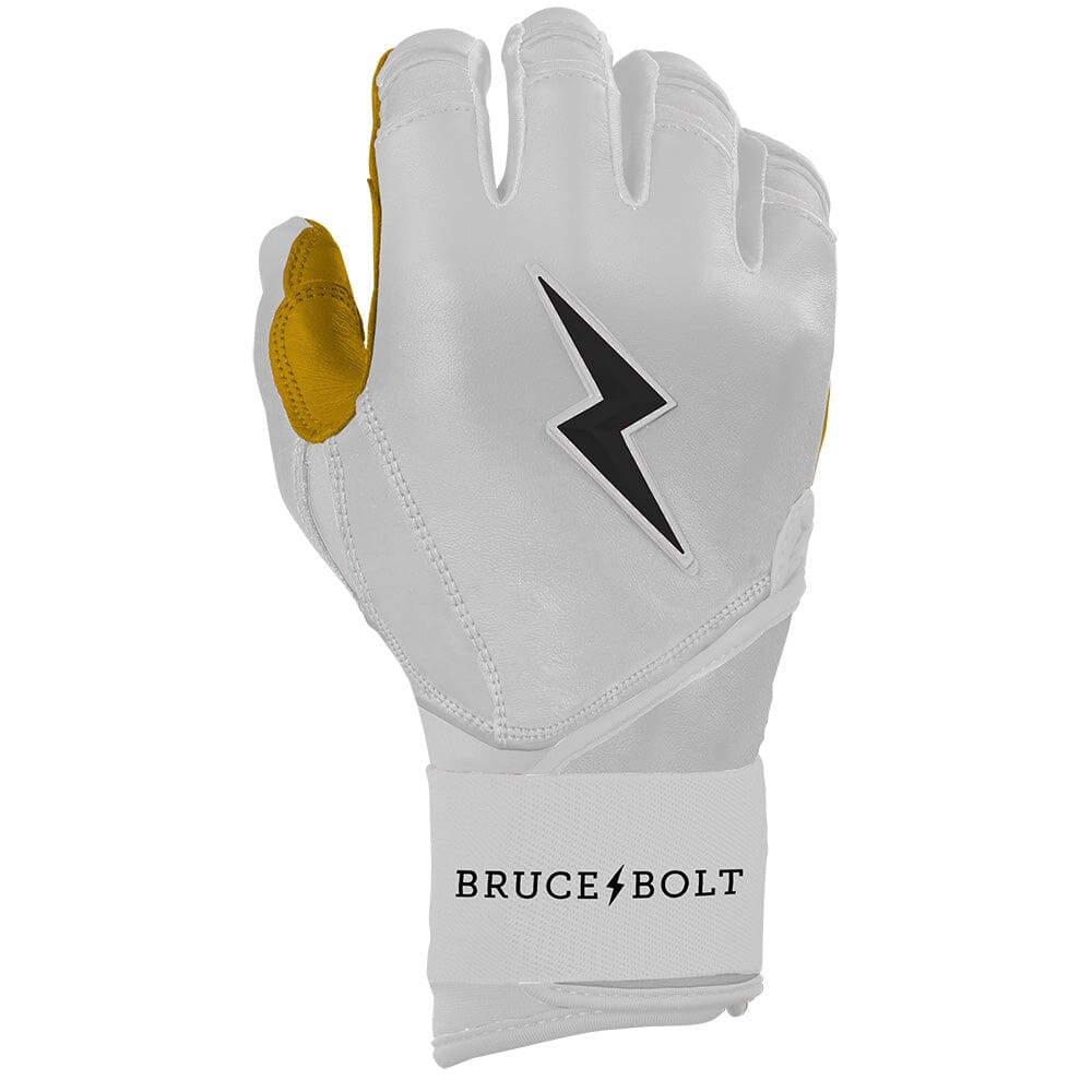 PREMIUM PRO Long Cuff Batting Gloves | WHITE- thumb 4