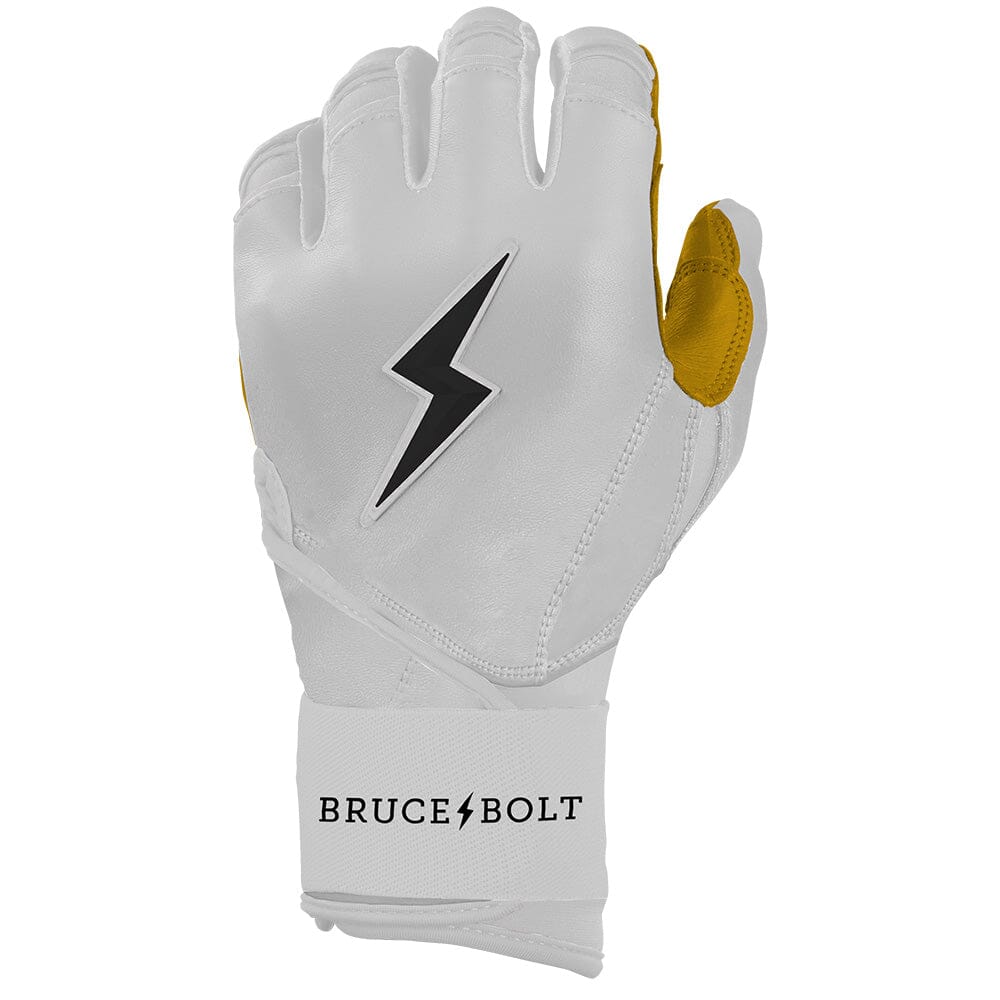 PREMIUM PRO Long Cuff Batting Gloves | WHITE- thumb 3