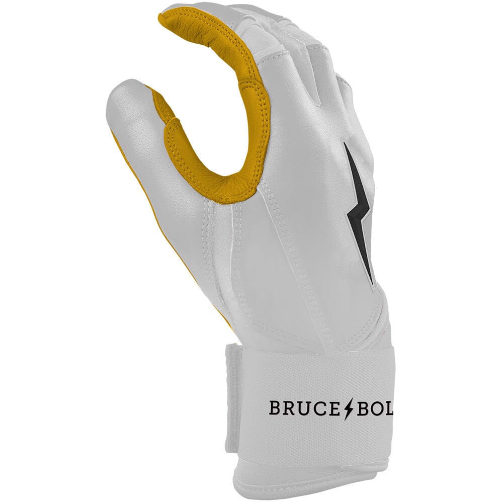 PREMIUM PRO Long Cuff Batting Gloves | WHITE- thumb 5
