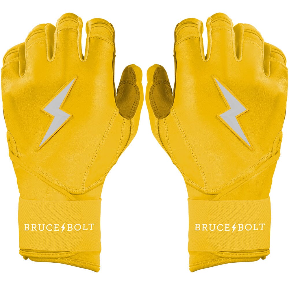 PREMIUM PRO Long Cuff Batting Gloves | YELLOW- quickbuy