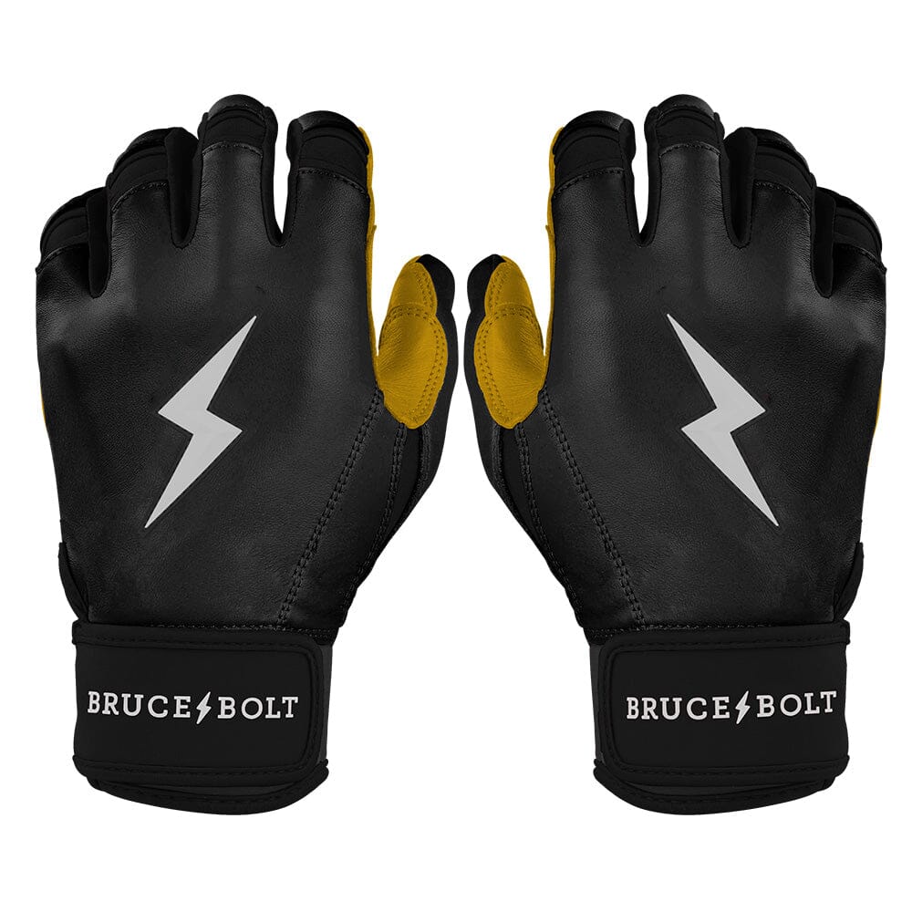 PREMIUM PRO Short Cuff Batting Gloves | BLACK- quickbuy
