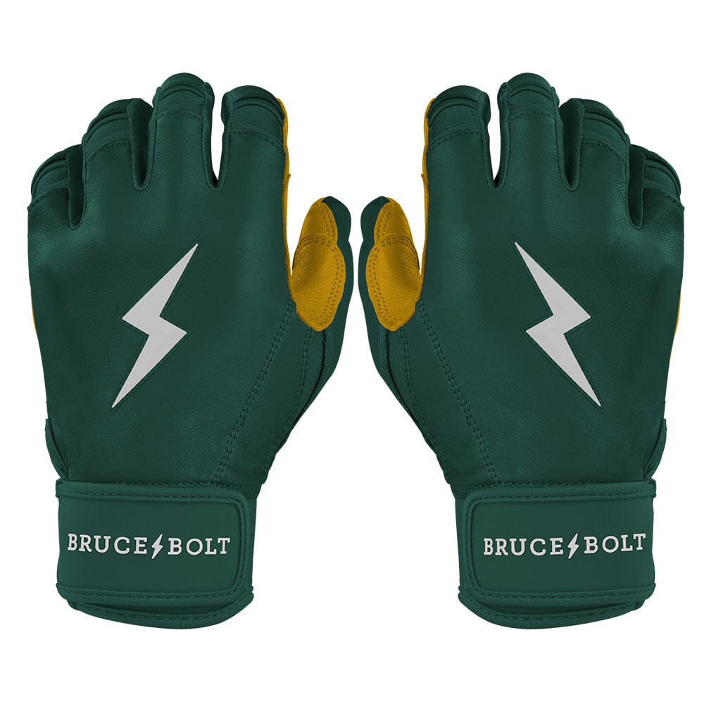 PREMIUM PRO Short Cuff Batting Gloves | GREEN- quickbuy