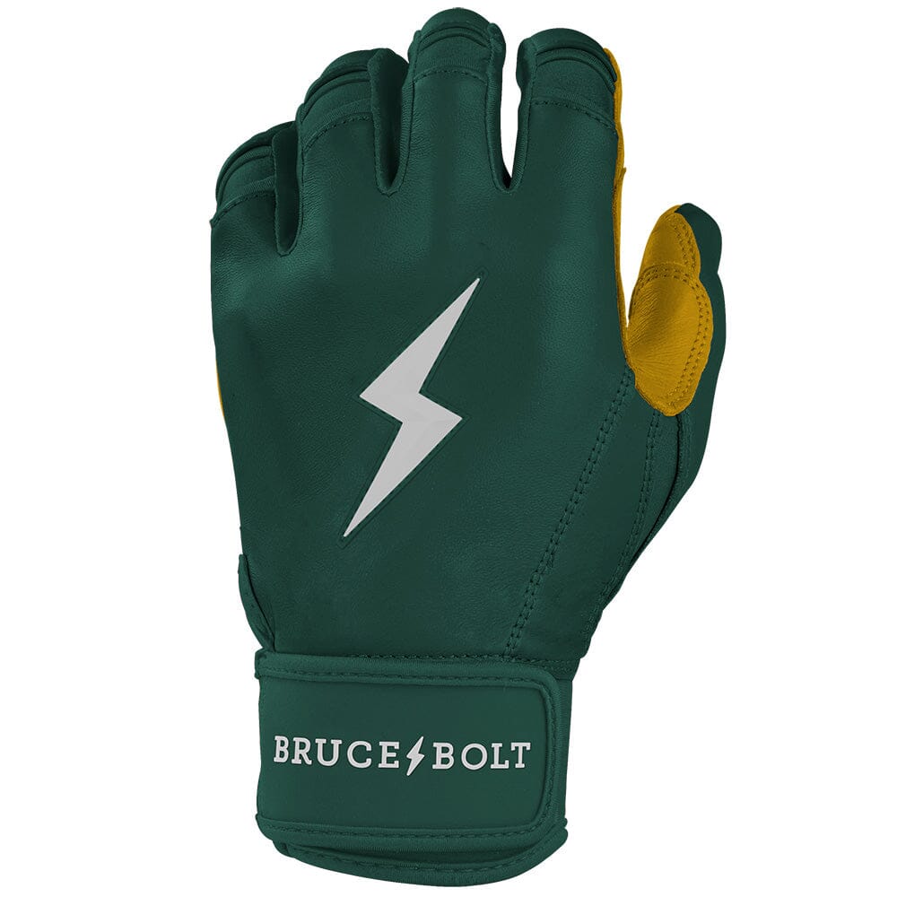 PREMIUM PRO Short Cuff Batting Gloves | GREEN- thumb 3