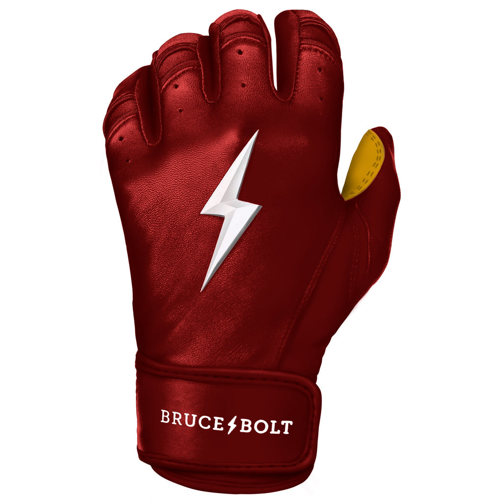 PREMIUM PRO Short Cuff Batting Gloves | MAROON- thumb 6