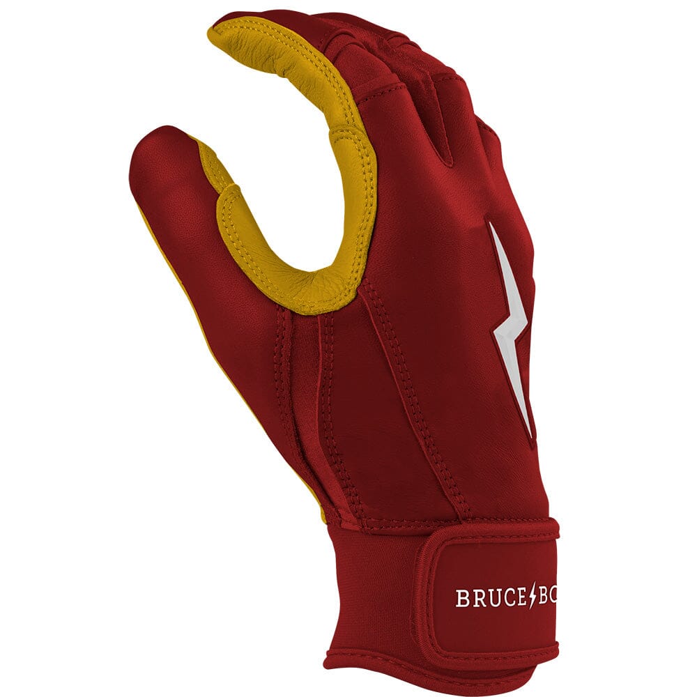 PREMIUM PRO Short Cuff Batting Gloves | MAROON- thumb 5