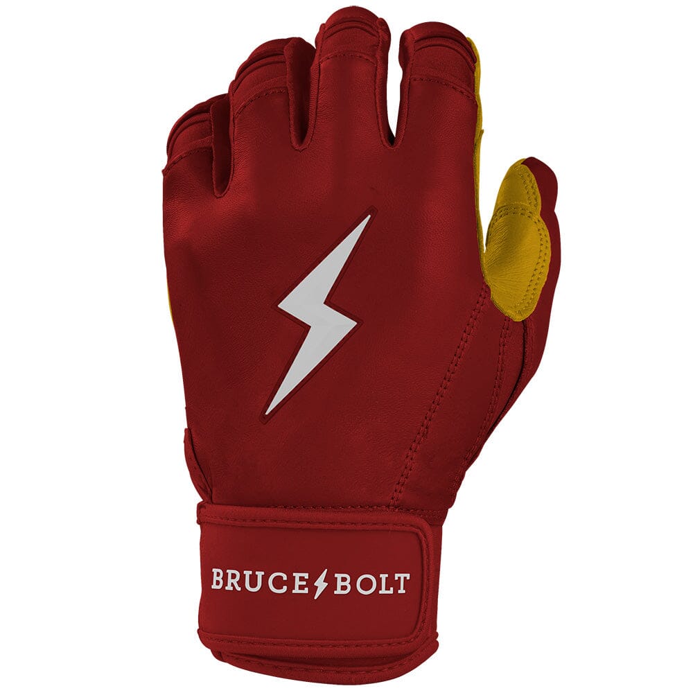 PREMIUM PRO Short Cuff Batting Gloves | MAROON- thumb 3