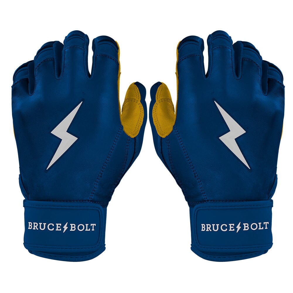 PREMIUM PRO Short Cuff Batting Gloves | Navy- quickbuy